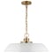 Nuvo Colony 1-Light Medium Pendant - Matte White with Burnished Brass 60/7483 - alternate 2